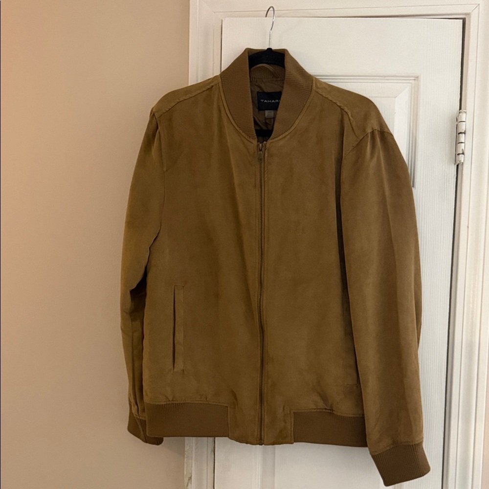 Tahari Men's Brown Bomber Jacket